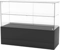 48" W x 17.9" D x 37.9" H - Black Full Vision Retail Display Case, Tempered Glass Display Cabinet with Glass Shelves and Storage Compartment,Storage Cabinets for Retail and Collectible Display