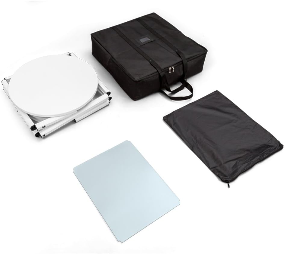 Vispronet Portable Display Case, Collapsible Showcase Counter with Twist Design