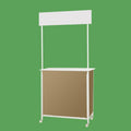 Mobile Portable Promotion Counter Table, Pop Up Podium Trade Show Exhibition Reception Event Desk Counter Speech Stand,Commercial Supermarket Folding Tasting Table