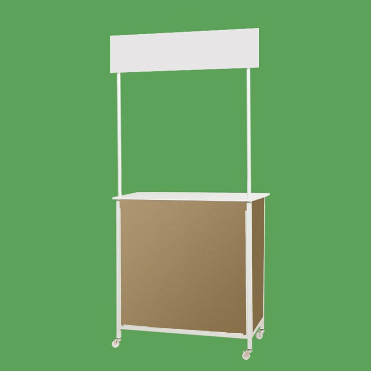 Mobile Portable Promotion Counter Table, Pop Up Podium Trade Show Exhibition Reception Event Desk Counter Speech Stand,Commercial Supermarket Folding Tasting Table