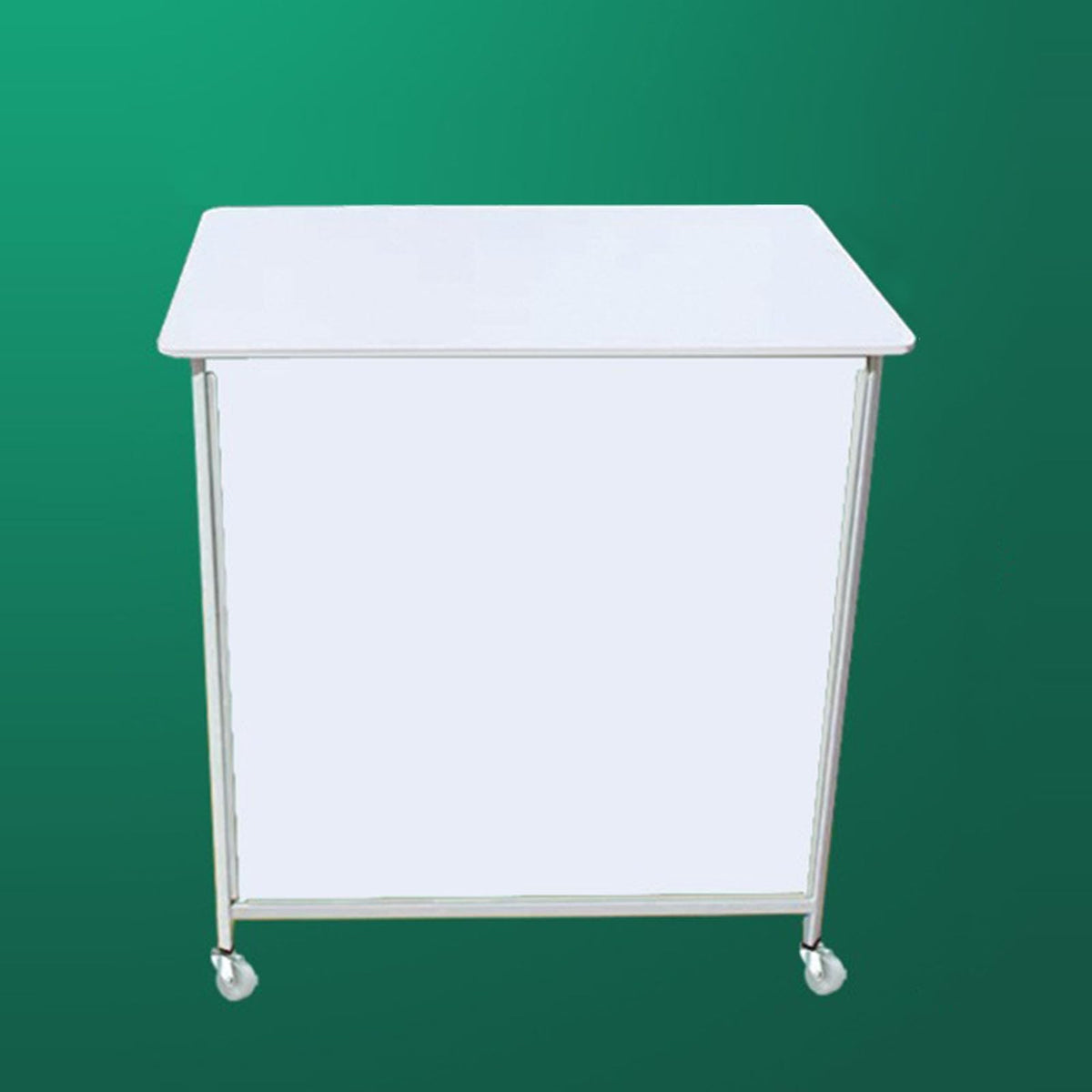 Mobile Portable Promotion Counter Table, Folding Retail Reception Event Front Desk Podium Table Exhibition Speech Stand,Supermarket Tasting Desk Booth Kiosk Trade Advertising Display Banner Stand