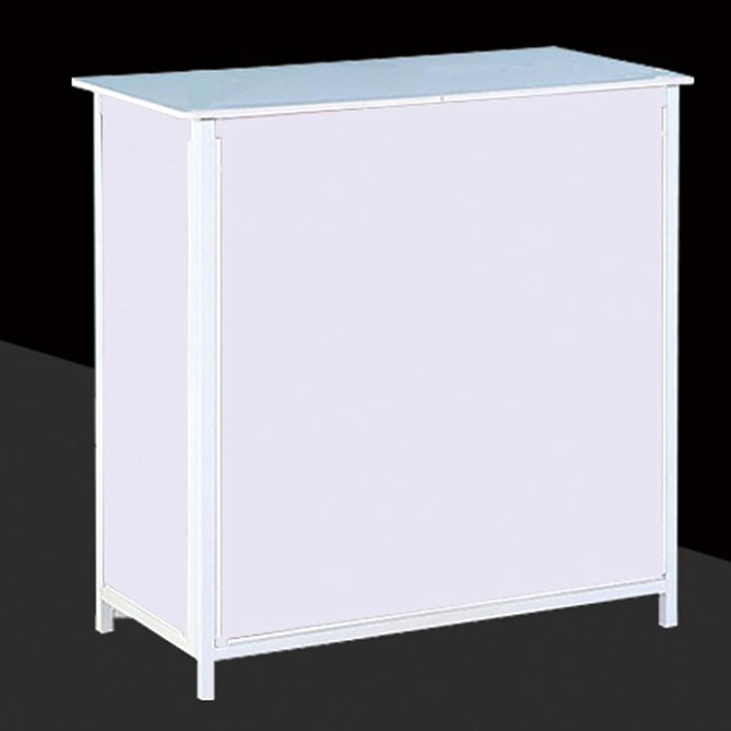 Portable Trade Show Counter Table Exhibition Foldable Promotional Counter Retail Advertising Display Banner Stand Supermarket Tasting Table Reception Event Desk (PVC Board, 80 * 40 * 85 cm)