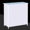 Portable Trade Show Counter Table Exhibition Foldable Promotional Counter Retail Advertising Display Banner Stand Supermarket Tasting Table Reception Event Desk (PVC Board, 80 * 40 * 85 cm)