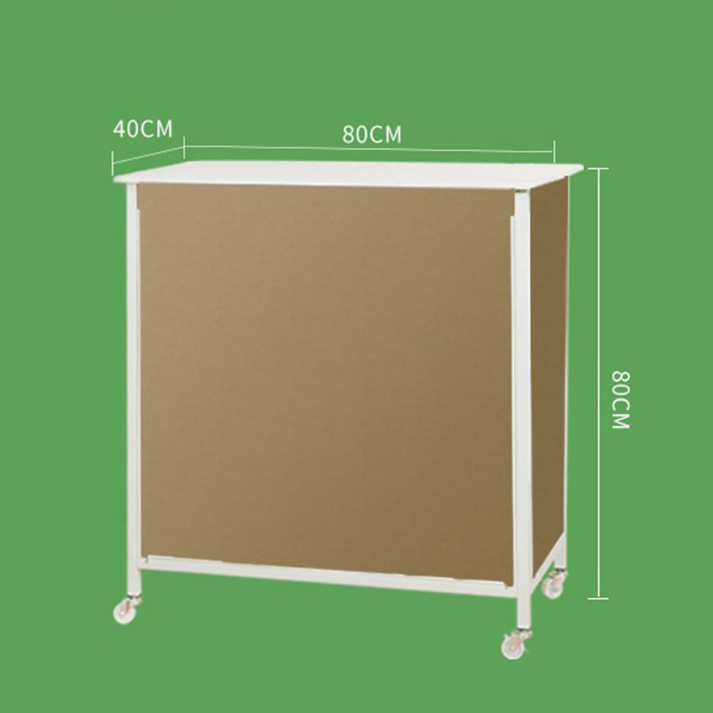 Mobile Portable Promotion Counter, Pop Up Display Table with Storage, Folding Trade Show Booth Desk for Exhibitions, Supermarket Tasting & Event Reception, Commercial Kiosk Stand with Carrying Bag