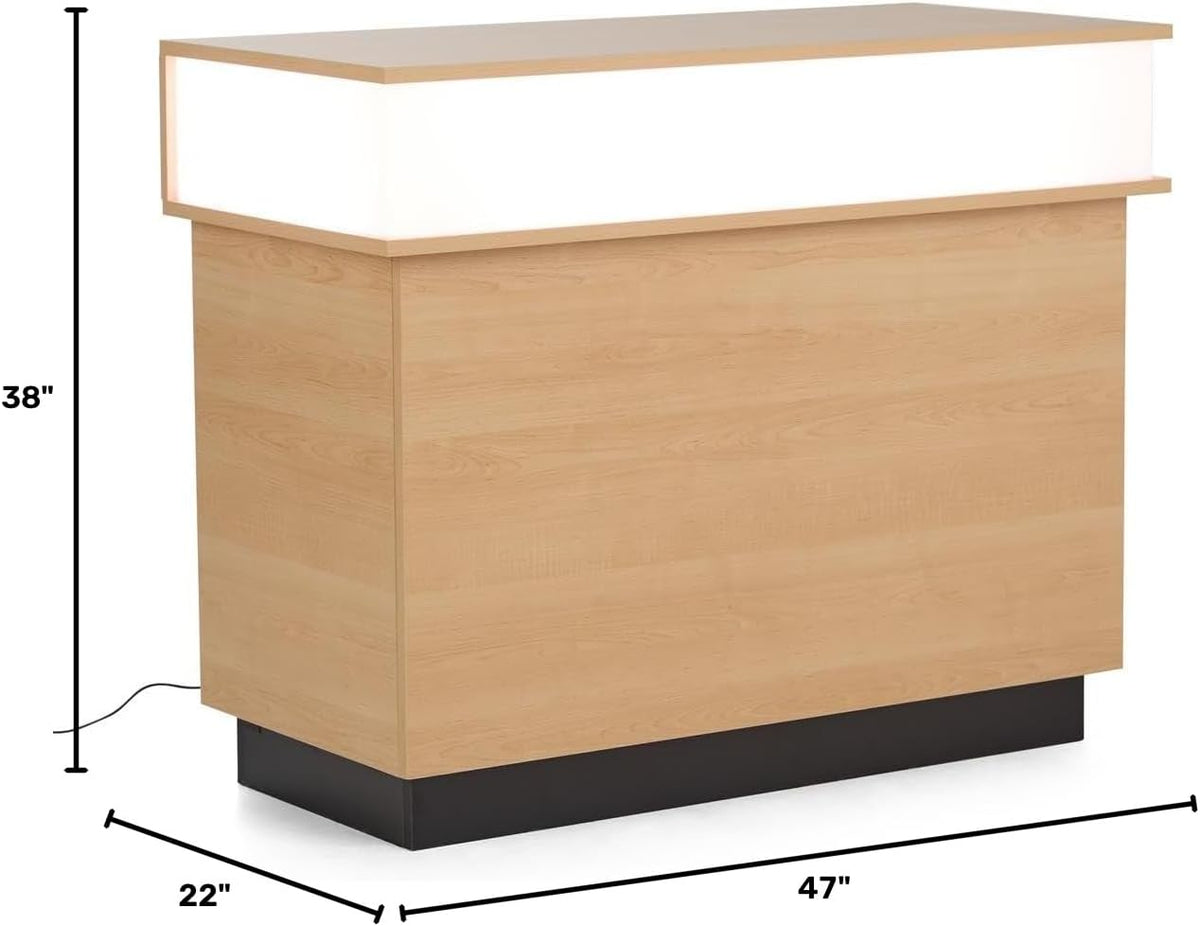 Displays2go Retail Checkout Counter with LED Lighting