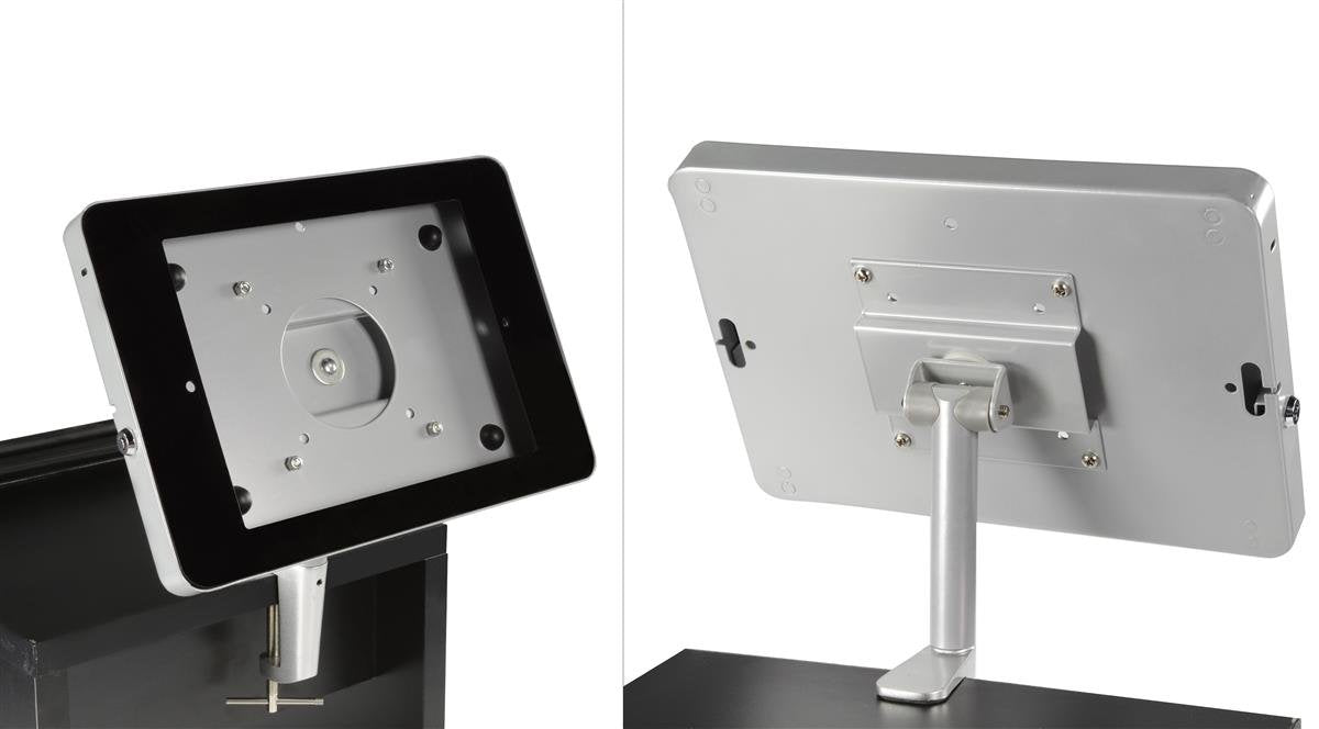 Displays2go Trade Show Demo Table with Tablet Stand
