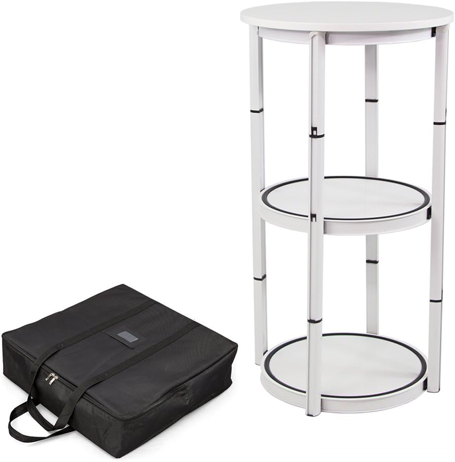 Vispronet Portable Display Case, Collapsible Showcase Counter with Twist Design