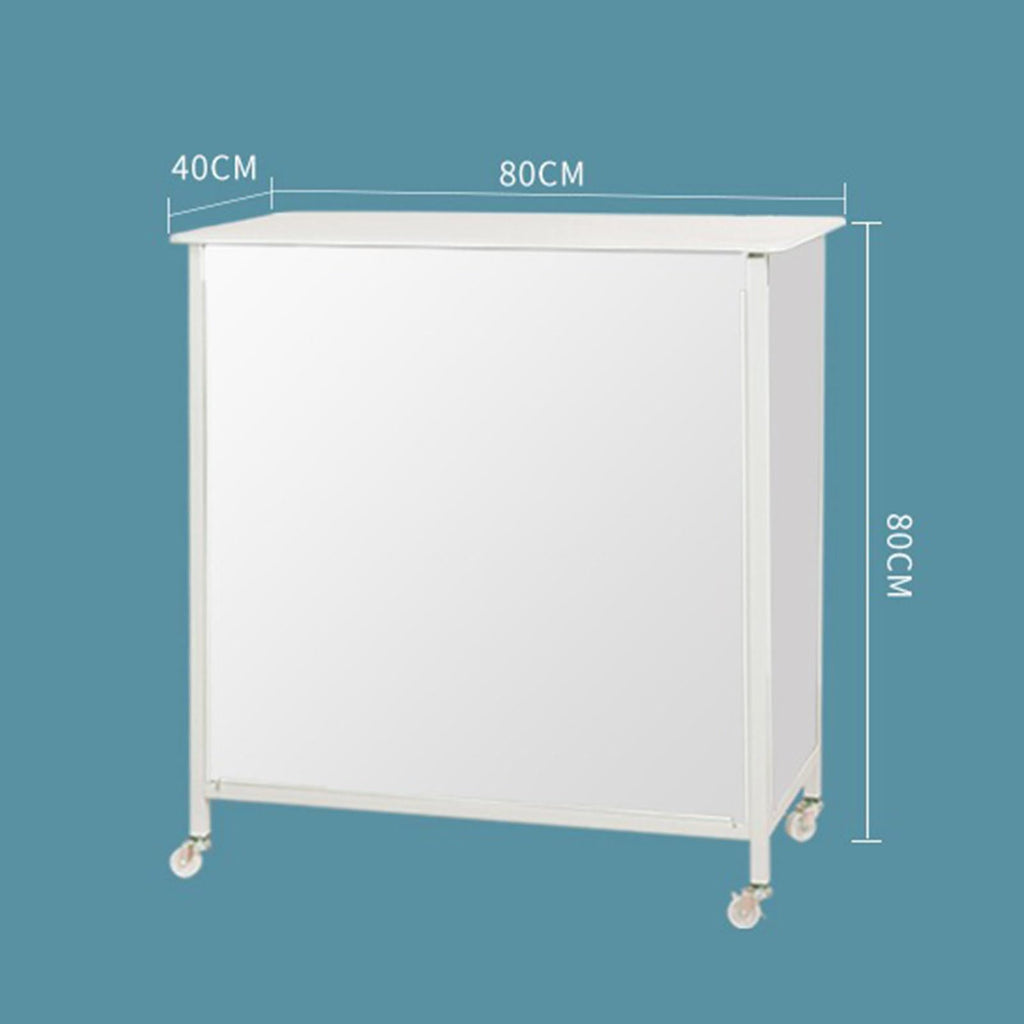 Mobile Portable Promotion Counter Table, Pop Up Podium Trade Show Exhibition Reception Event Desk Counter Speech Stand ,Commercial Supermarket Folding Tasting Table Booth Kiosk Display Banner Stand