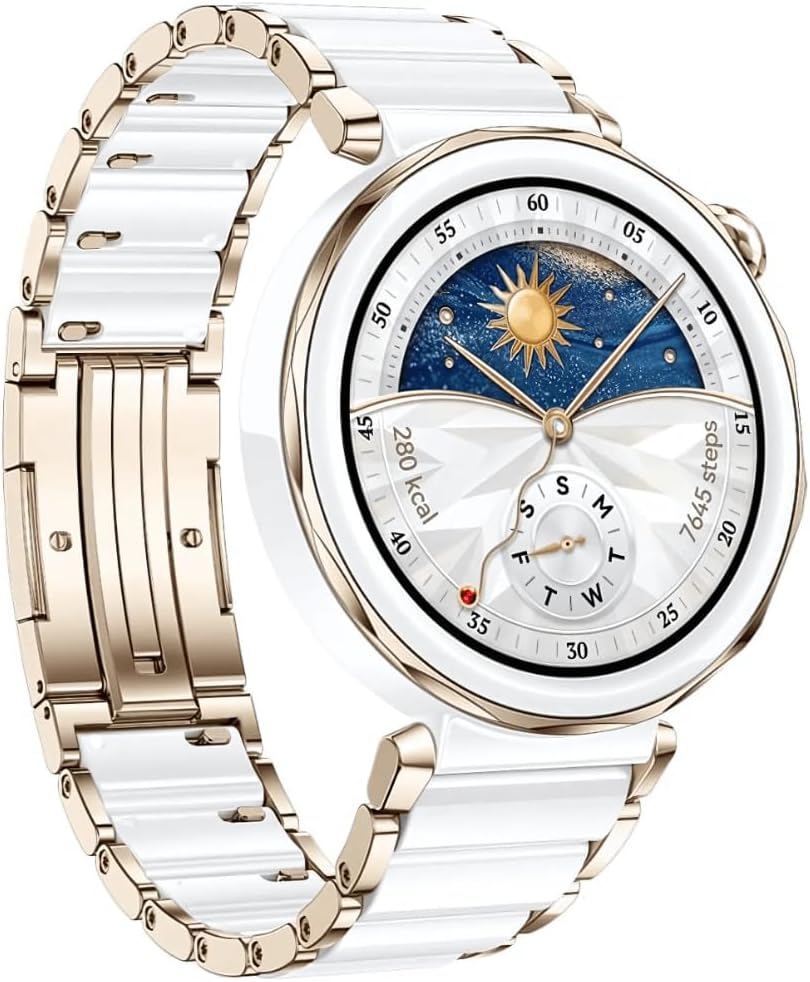 HUAWEI WATCH GT 5 Pro 42 mm Smartwatch, ostre krawędzie, profesjonalny zegarek sportowy, śledzenie stanu zdrowia, monitorowanie EKG, czas pracy baterii do 14 dni, GPS, połączenie Bluetooth, iOS i