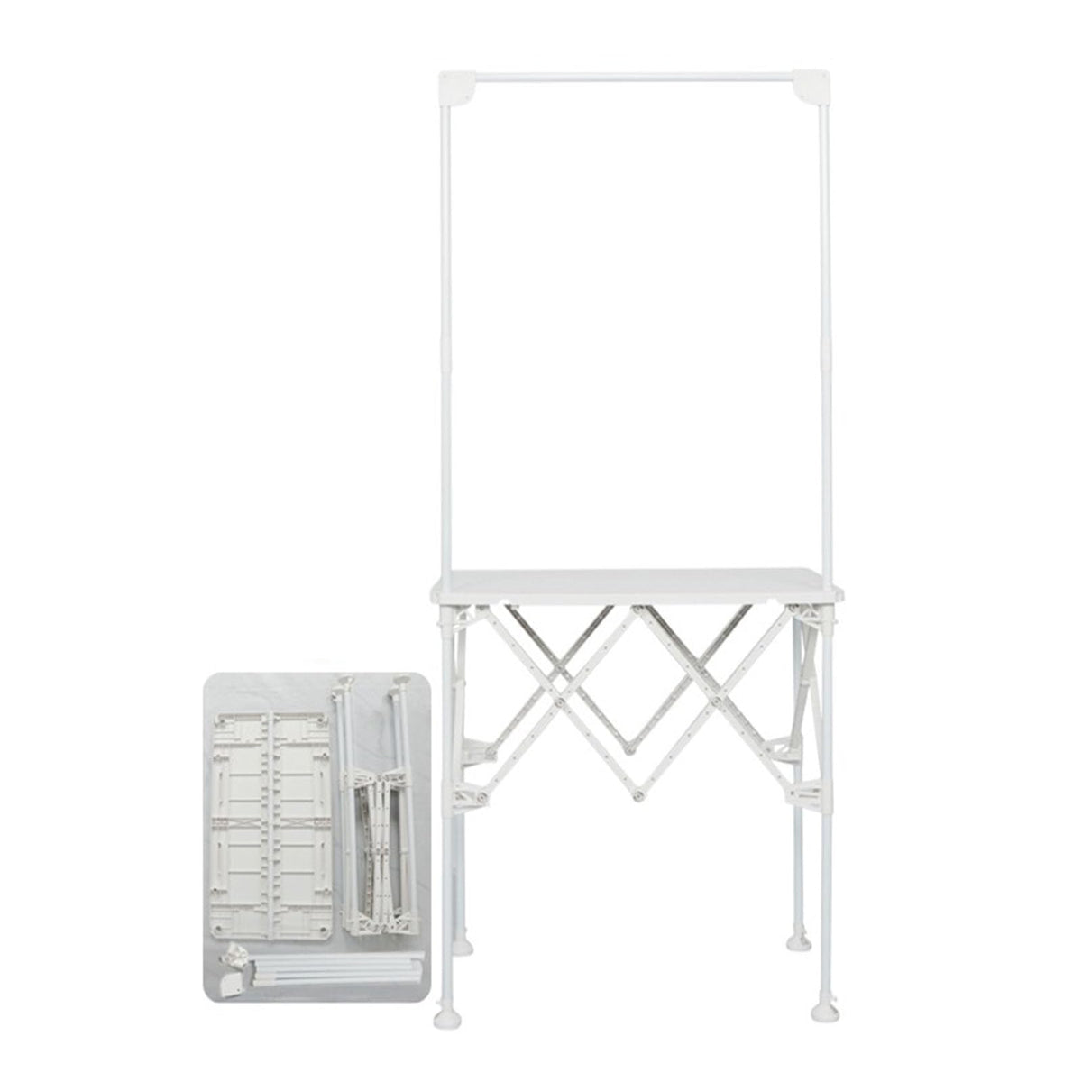 Mobile Portable Promotion Counter Tableï¼Supermarket Tasting Table Booth Kiosk Trade Show Display Banner Standï¼Reception Event Desk Podium Tableï¼ for Booth/Advertising/Exhibition