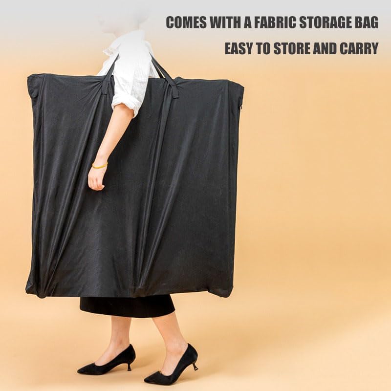 Foldable Promotion Tradeshow Exhibition Counter Stand with Display Board & Carrying Bag, Mobile Portable Supermarket Tasting Table Podium Table Advertising Booth Rack Banner Stand Reception Event De