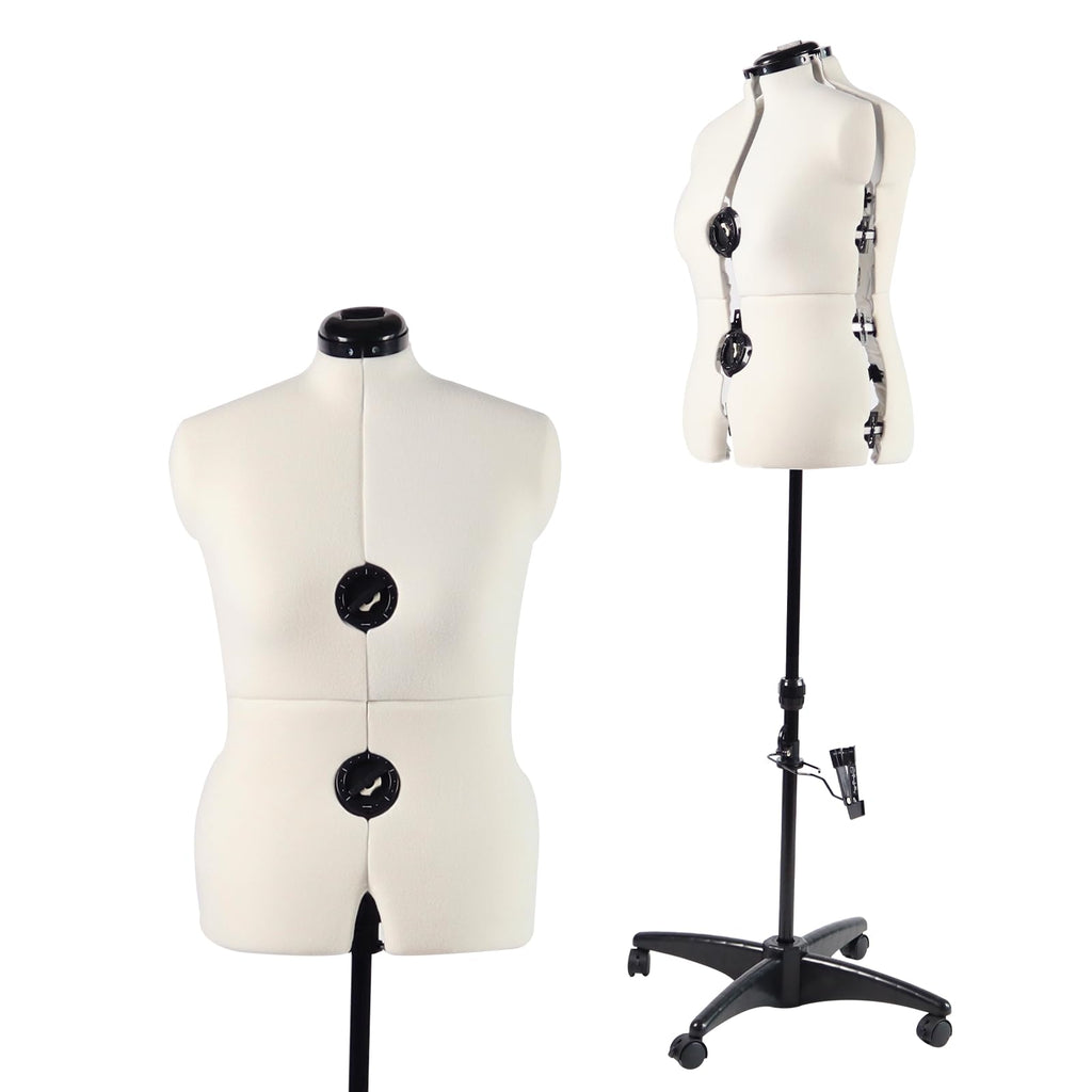 Gray Female Adjustable Dress Form Mannequin Size 6-14