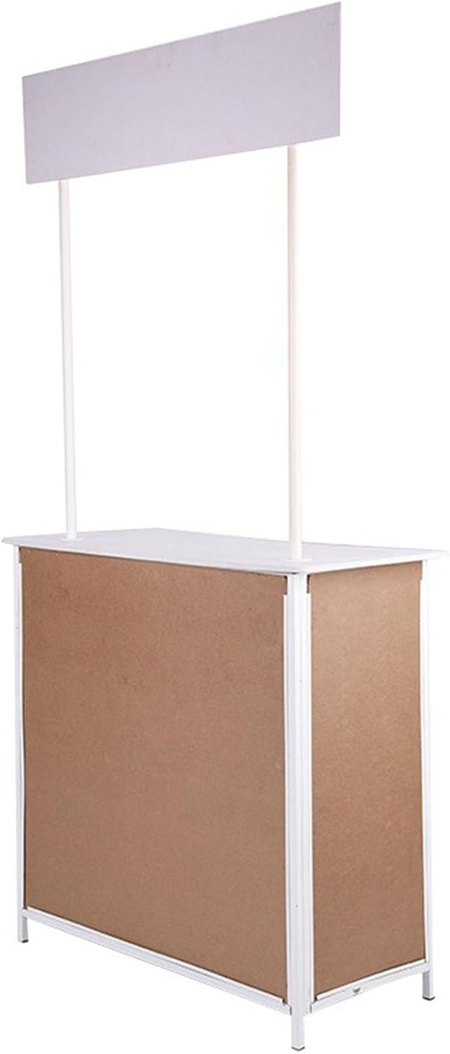 Portable Promotion Counter Table Foldable Booth Trade Show Display Banner Stand Reception Event Desk Retail Advertising Display Banner Stand,Supermarket Tasting Table (Without Wheels)