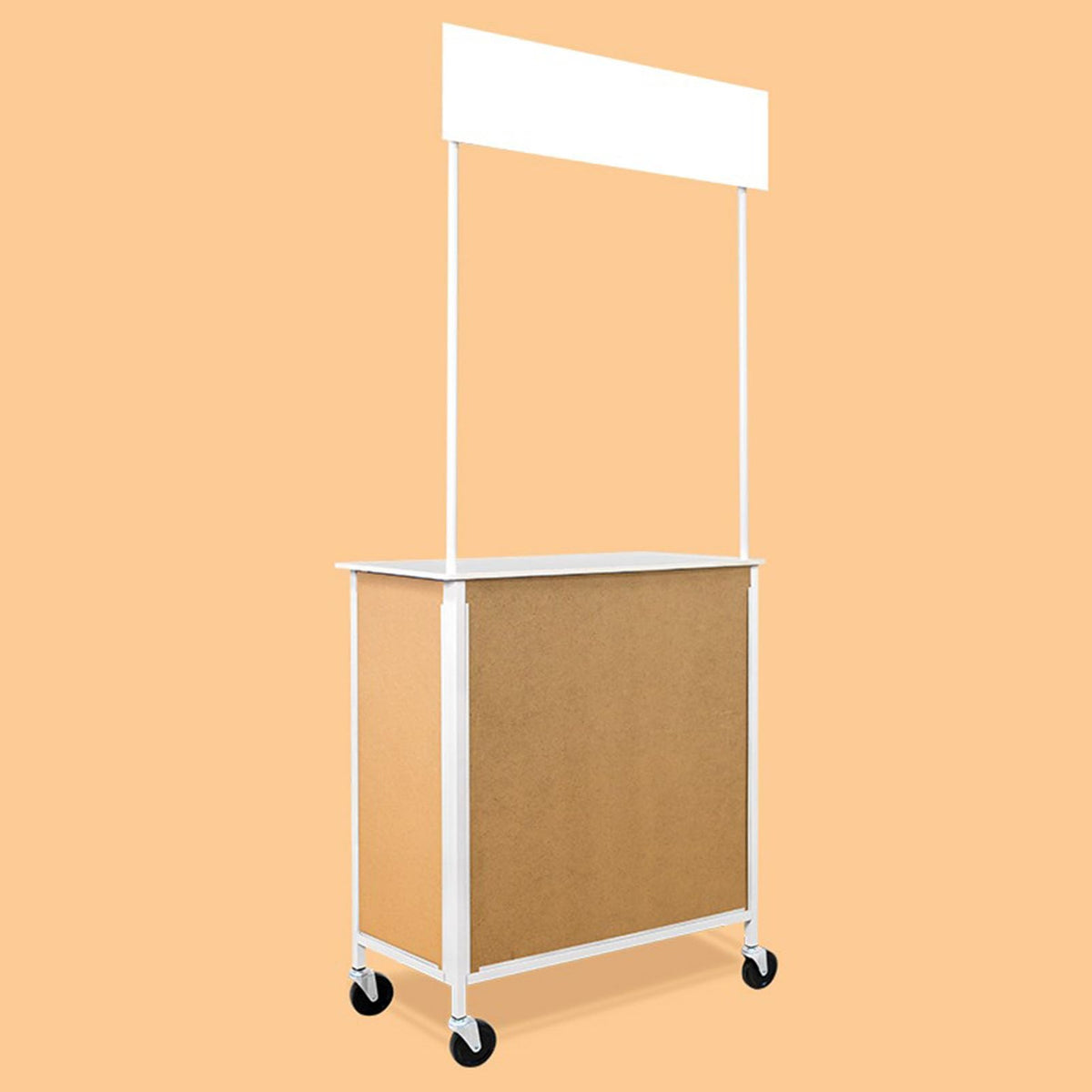 Pop Up Trade Show Counter Table Portable Promotion Booth Display Stand Foldable Reception Desk for Events Exhibitions with Storage