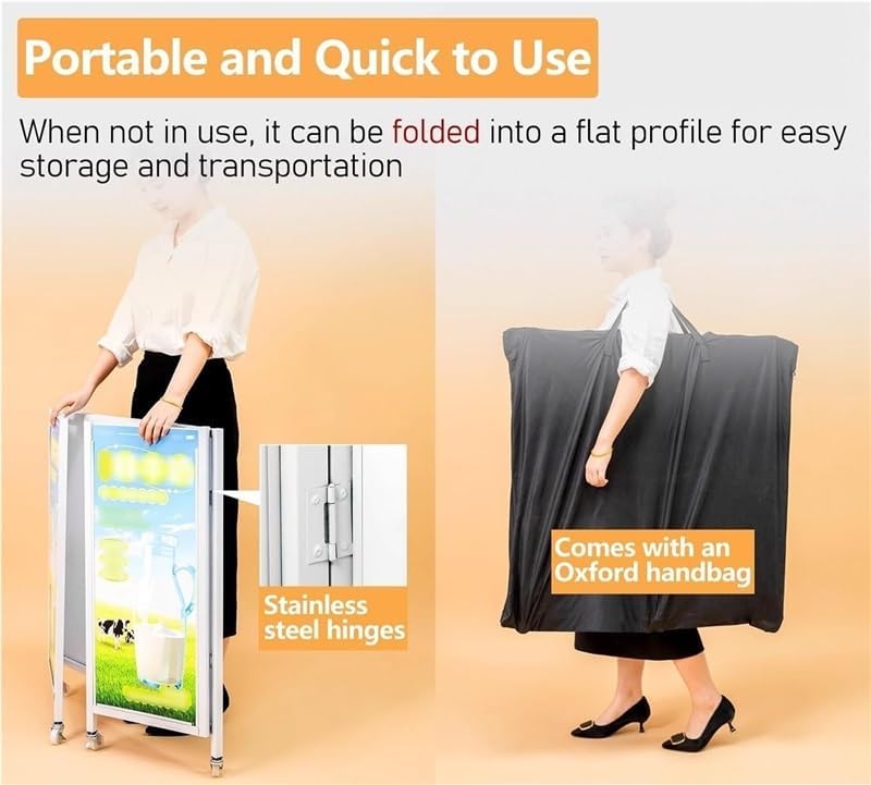 Mobile Portable Promotion Counter Table, Display Exhibition Counter Stand Booth Fair with Wall, Foldable Podium with Storage Rack/Carrying Bag