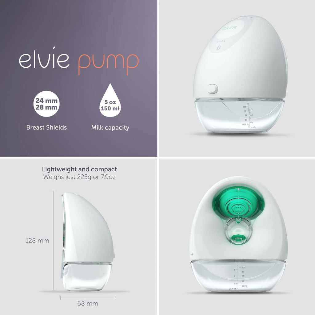 Elvie - Double, Wearable Breast Pump w/App - The Smallest & Quietest - Portable - Hands Free & Discreet - Automated with Four Personalized Settings