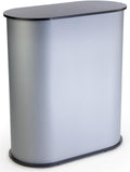 Displays2go Trade Show Counter with Satin Gray Sidewalls