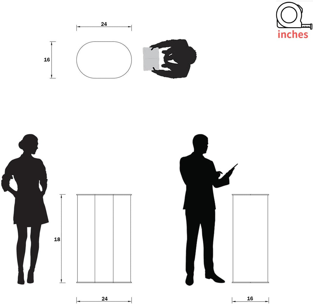 Portable Tradeshow Podium Table 2-Pack Custom Lightweight Foldable