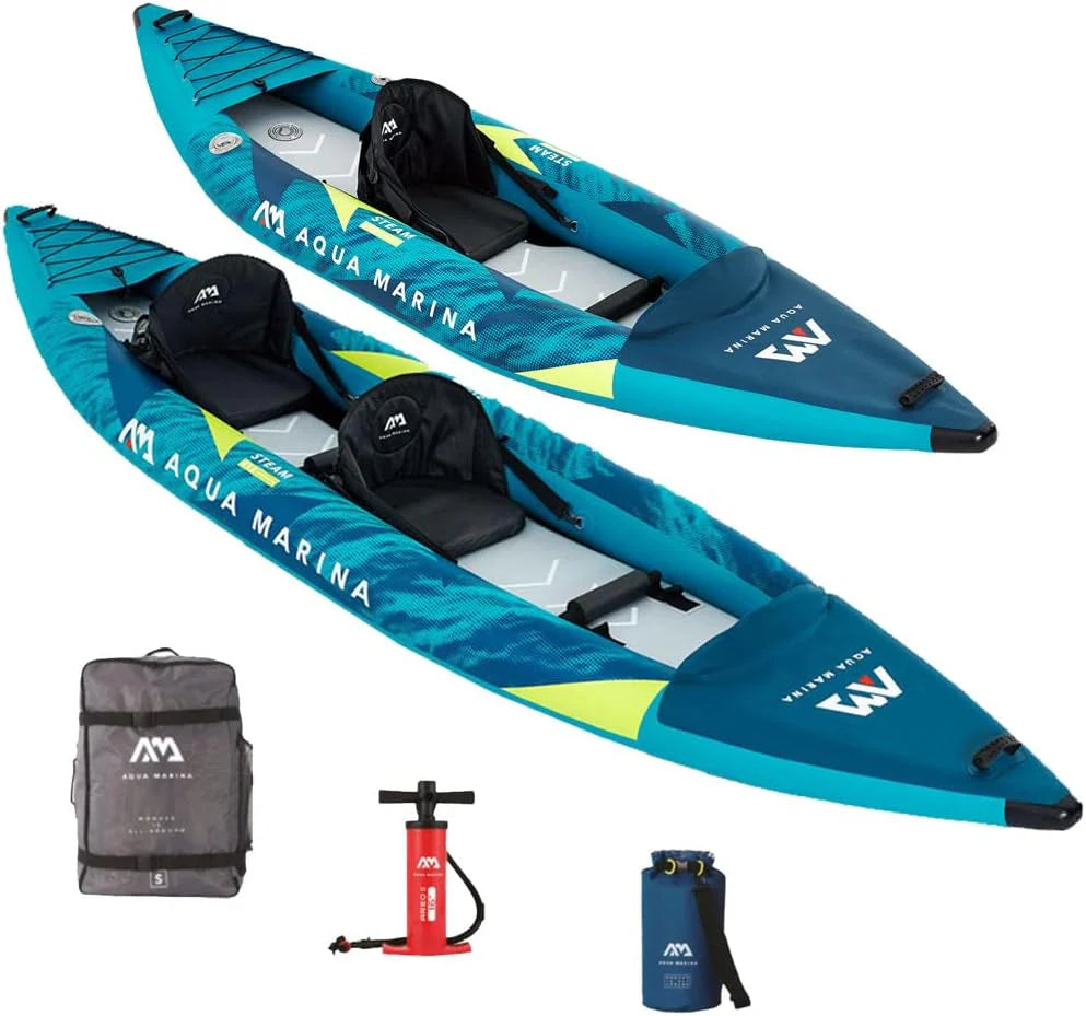 Aqua Marina Steam-312 profesjonalny zestaw kajakowy dla 1 osoby, długość 312 cm, niebieski, 2022