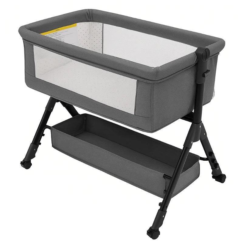 3-in-1 Baby Bassinet with Adjustable Height, Bedside Sleeper and Rocking Cradle