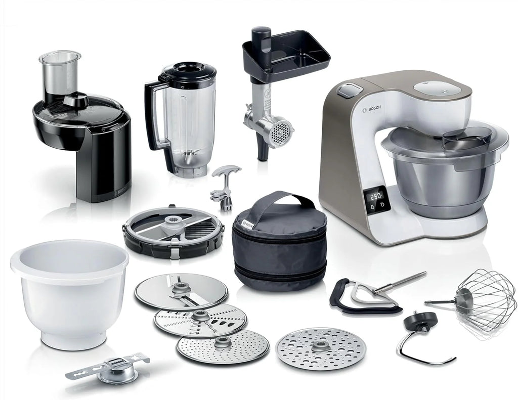 Bosch Robot kuchenny Serie 4 MUM5XL74, 1000 W, wbudowana waga i timer, 3,9 l misa, bogaty zestaw akcesoriów
