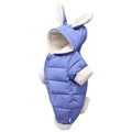 Baby Winter Hooded Romper Thick Rabbit Ear Jumpsuit