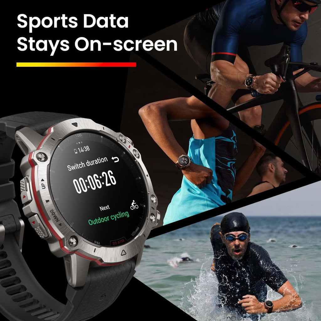 Amazfit Uniseks Falcon Granatowy Smartwatch, Czarny/Srebrny, 1.69