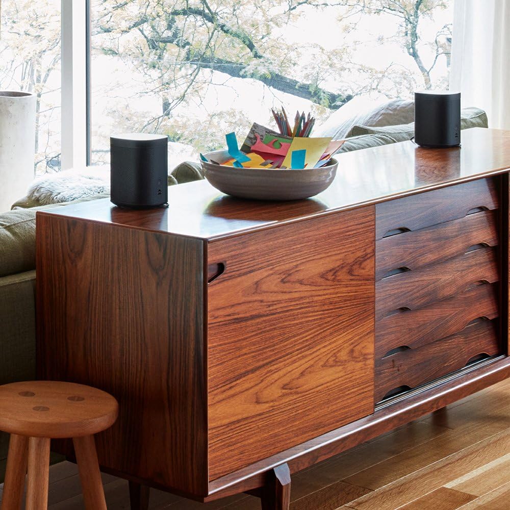 Sonos One Smart Zestaw głośników - głośniki multiroom WiFi, Alexa, Airplay, Streaming 4-Raum Set czarny