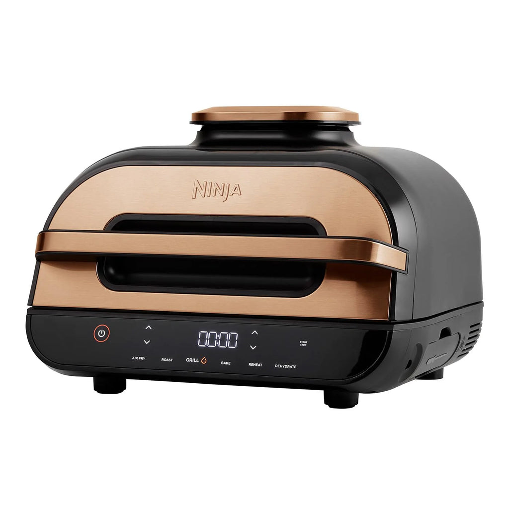 Ninja Foodi Grill i Frytkownica beztluszczowa, 5,7 l, smażenie bez oleju, grilowanie, pieczenie, ciasta i więcej, 5 funkcji gotowania, części bezpieczne do mycia w zmywarce, czarno/srebrna, AG301EU