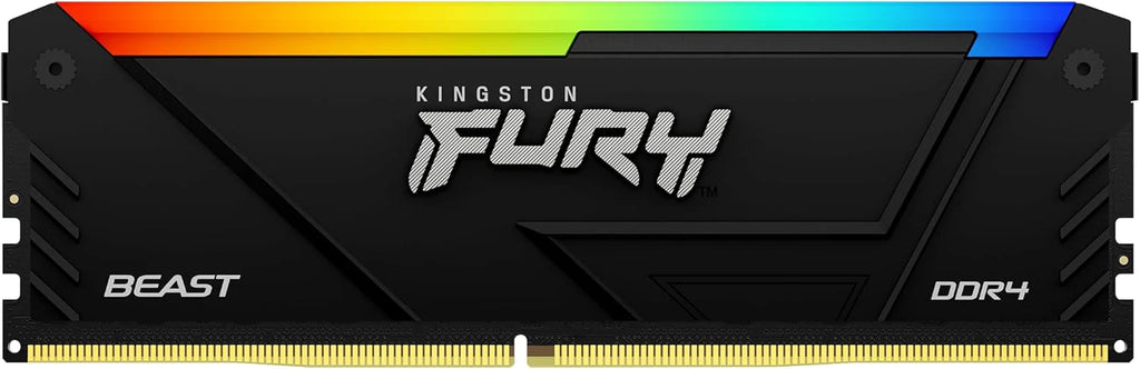 Kingston FURY Beast 32 GB 3200 MT/s DDR4 CL16 Desktop Memory Pojedynczy moduł | Intel XMP | AMD Ryzen | Plug n Play | Synchronizacja podczerwieni RGB | KF432C16BB2A/32