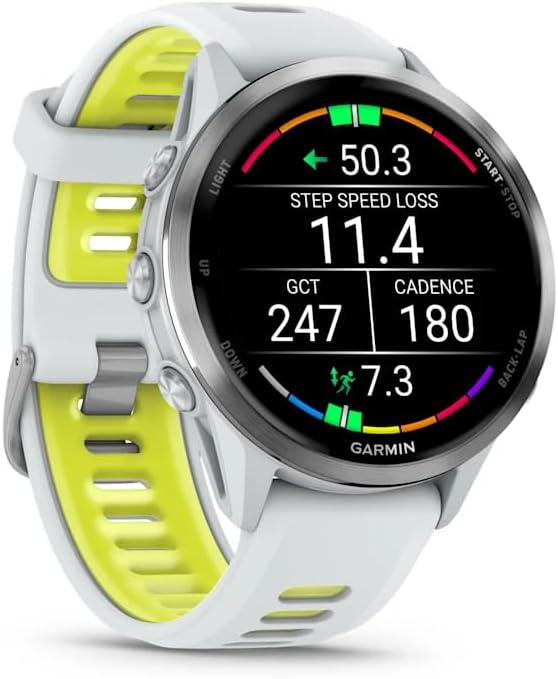 Garmin Forerunner 970 - obudowa Whitestone | Wysokiej klasy inteligentny zegarek do biegania z wyświetlaczem Amoled i wbudowaną latarką LED, do 15 dni pracy na baterii i uchwytem nawigacyjnym