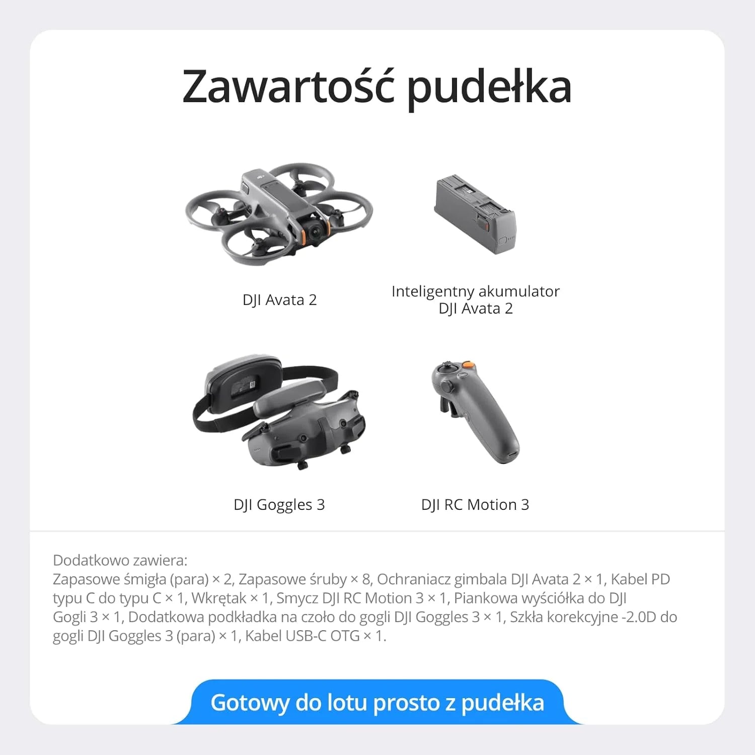 Dji Avata Combo 6941565980083 Dron, Czarny/Szary, 155° Pola Widzenia