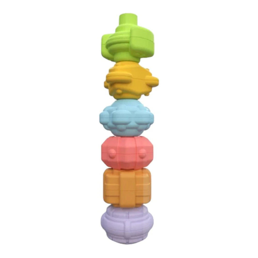 Montessori Baby Shape Sorter with Sensory Bin and Textured Blocks