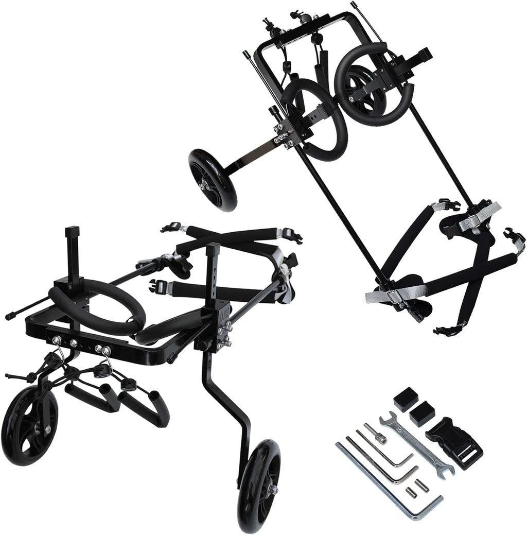 Regulowany Psa Wózek Inwalidzki,Wózek Zwierząt,Trening Rehabilitacyjny Psów Niepełnosprawnych Słabych Tylnych,Pasować Wysokości Zwierzęcia 55-70cm,Szerokość 24-32cm,Długość 35-45cm,XXL-2