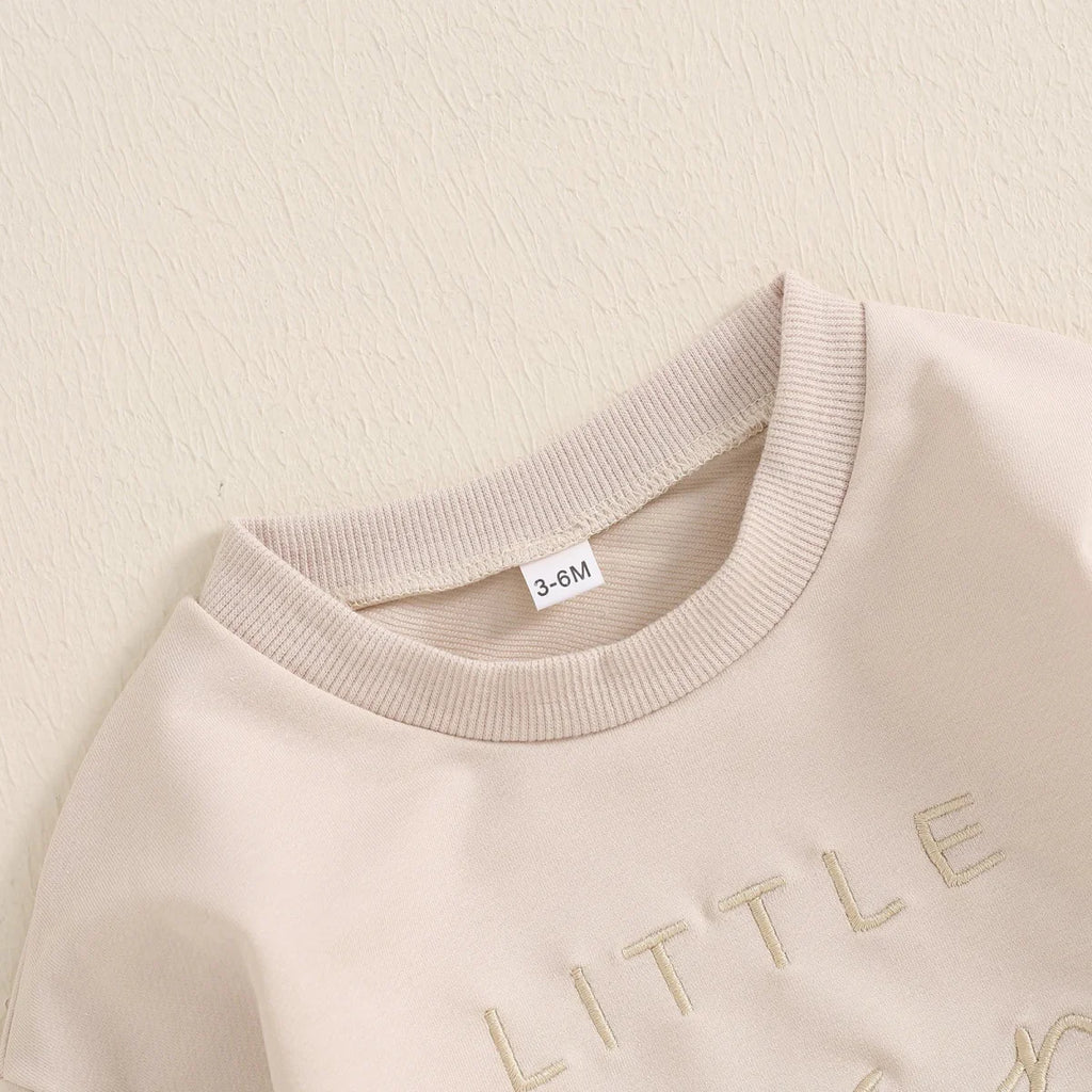 Baby Sweatshirt Bodysuit Letter Embroidery Long Sleeve Clothes