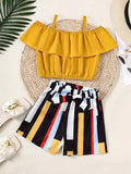Two-Piece Ruffled Girls Outfit Set – 8Y to 12Y