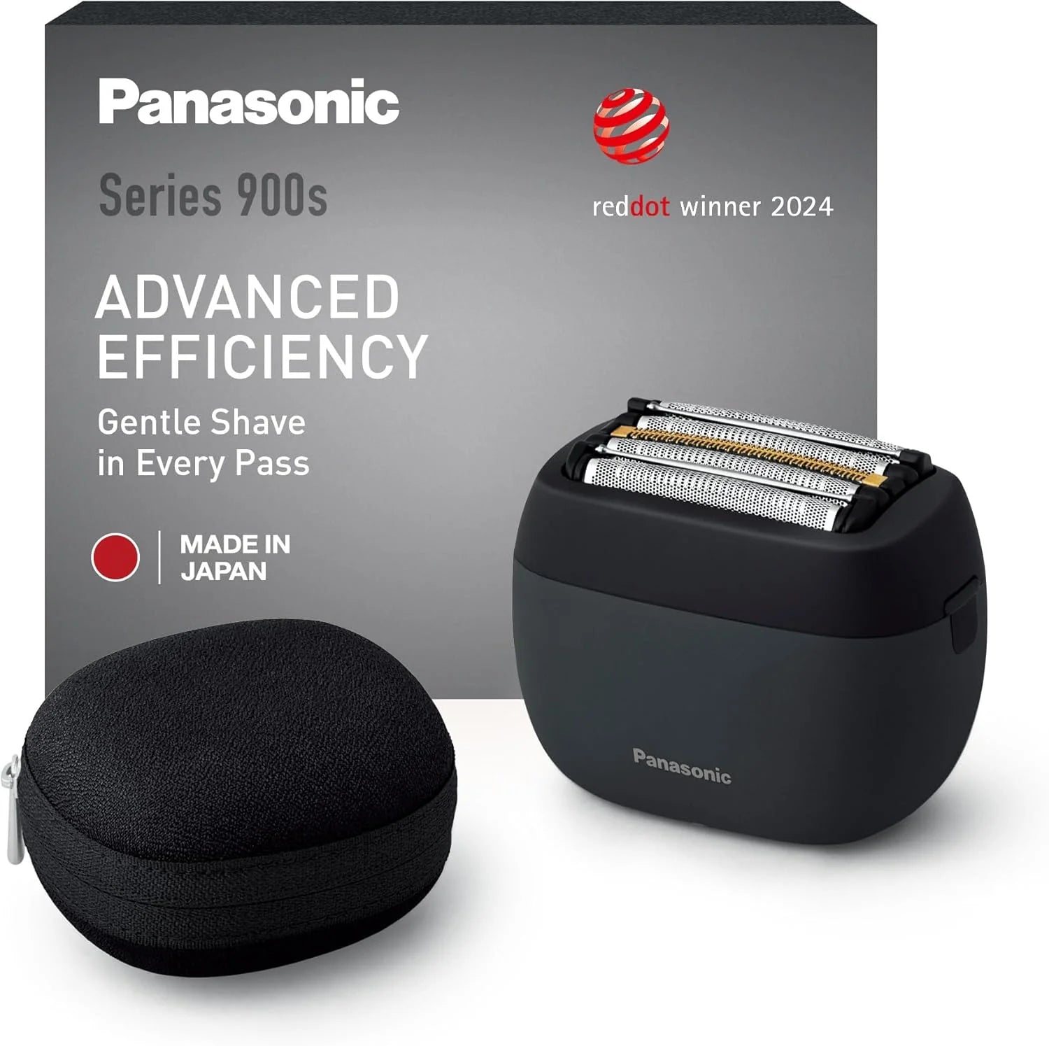 Golarka Panasonic ES-PV3B-K803 Series 900s, Golenie na Mokro i Sucho, 5-Ostrzowa Golarka Elektryczna Dla Mężczyzn, Inteligentny Czujnik Zarostu, USB-C, Etui, Matowa Czerń