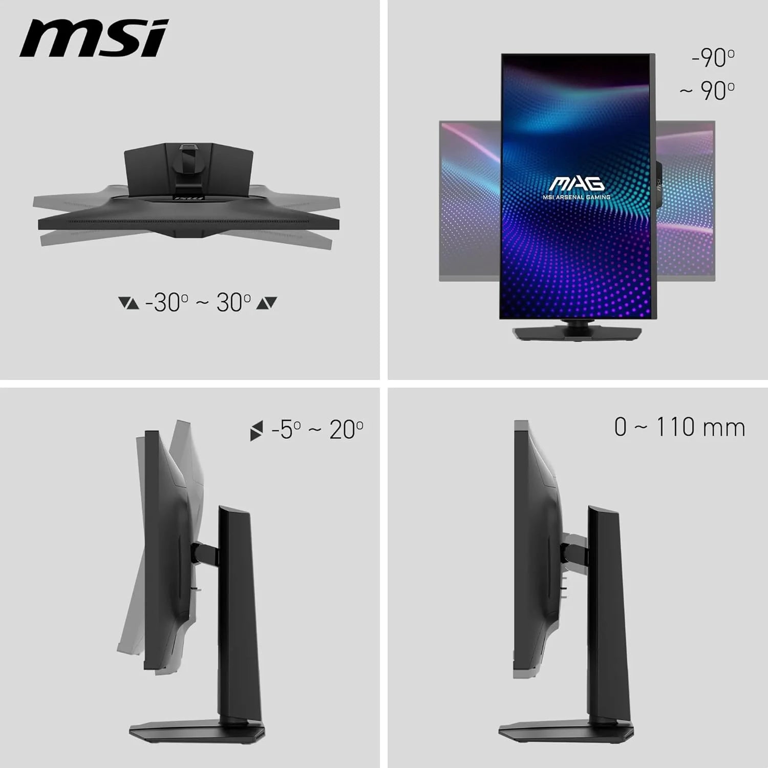 MSI MAG 274UPDF E16M monitor do gier 27 4K UHD, panel Rapid IPS 3840 x 2160, czas reakcji 0,5 ms, DisplayHDR 1000, Mini-LED, podwójny tryb, HDMI 2.1, DP 1.4a, USB-C (15 W PD)