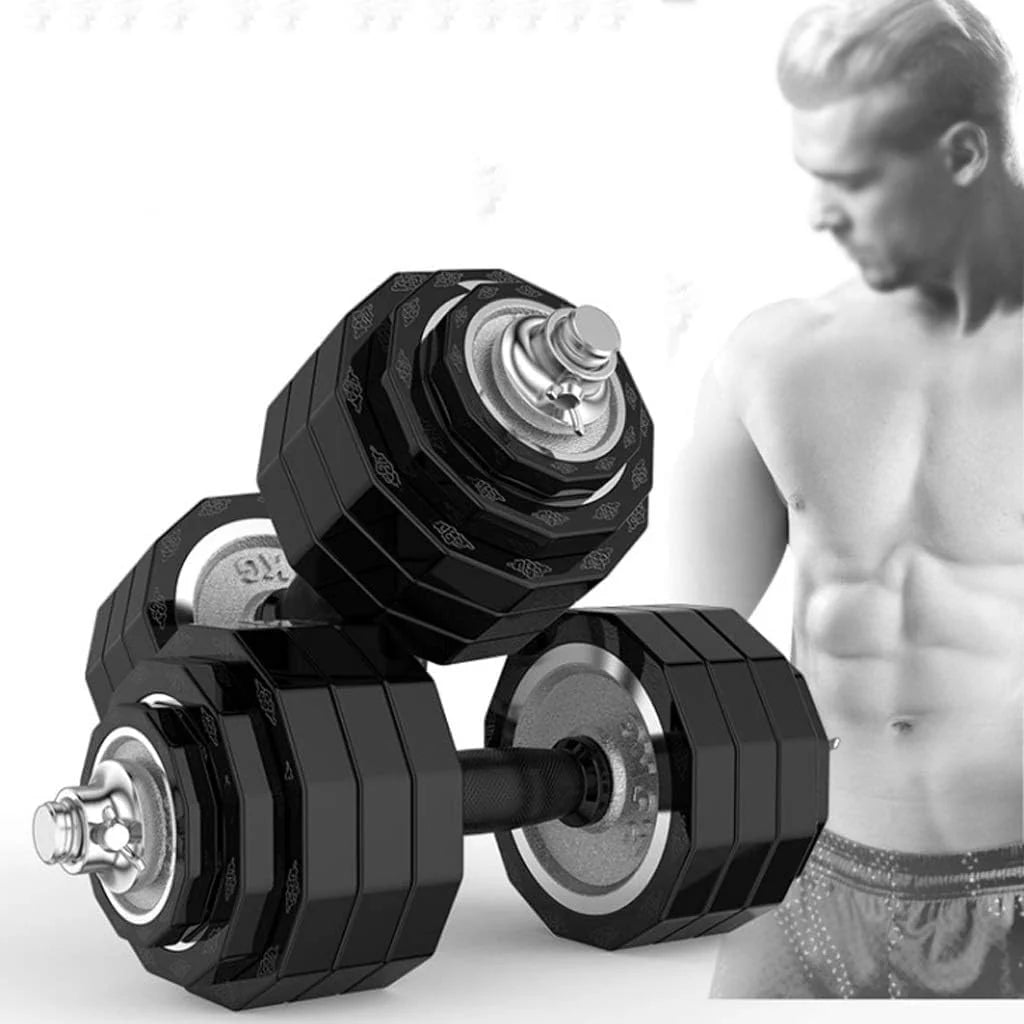 Regulowane hantle Zestaw hantli ciężarków Sprzęt do ćwiczeń w domu Hantle podnoszenia Para regulowanych(10kg(5kg*2))