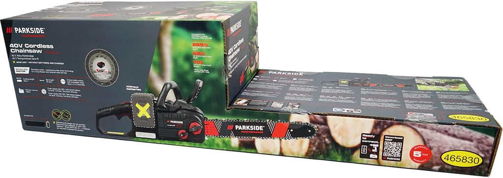 HEADNMORE® Bundle – PARKSIDE PERFORMANCE® 40 V akumulatorowa piła łańcuchowa PPKSA 40-Li B2 (w zestawie 2 akumulatory 4 ah) + breloczek do kluczy