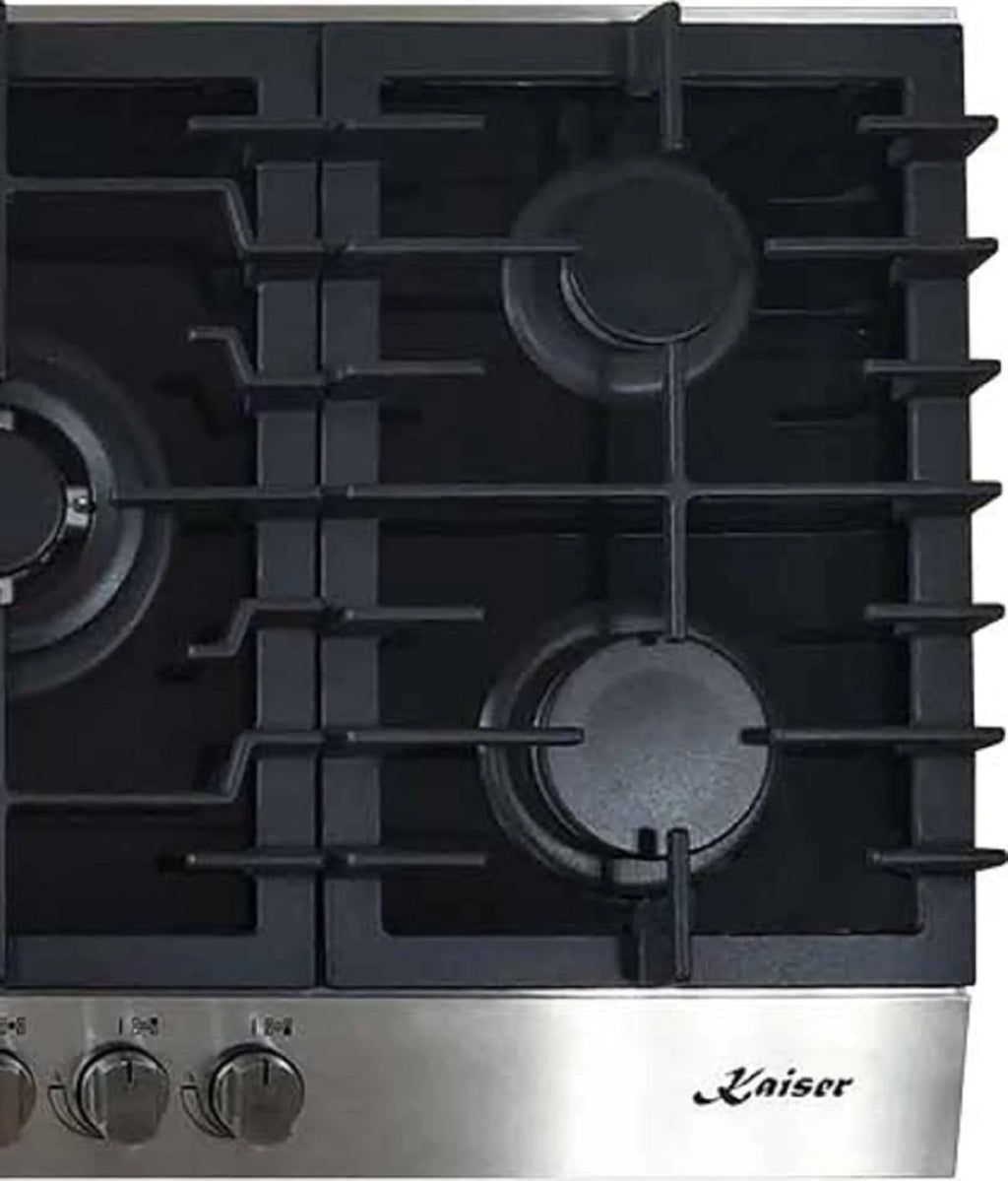 Kaiser KCG 9386 Autark płyta grzewcza gazowa, 90 cm, z czarnego szkła, z 5 palnikami i palnikiem wok 3,8 kW, do zabudowy z ceramiki szklanej, na gaz ziemny i propan