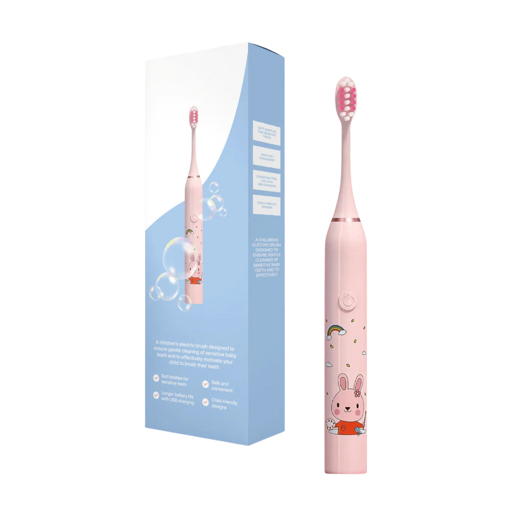 Electric Toothbrush Kids with Bear, Giraffe, Crocodile Rabbit Design