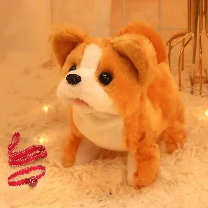 Walking Plush Dog Toy with Bark Sound, Moving Ears – Battery-Operated