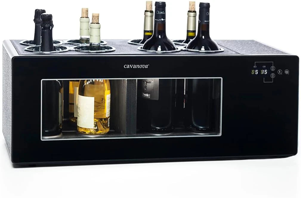 OW8CD - Chłodziarka do wina - 8 butelek 2 zakresy temperatur 3°C - 18°C/3°C - 18°C OPEN WINE 8 BUTELKI BITERMICZNE Z KOMPRESOREM