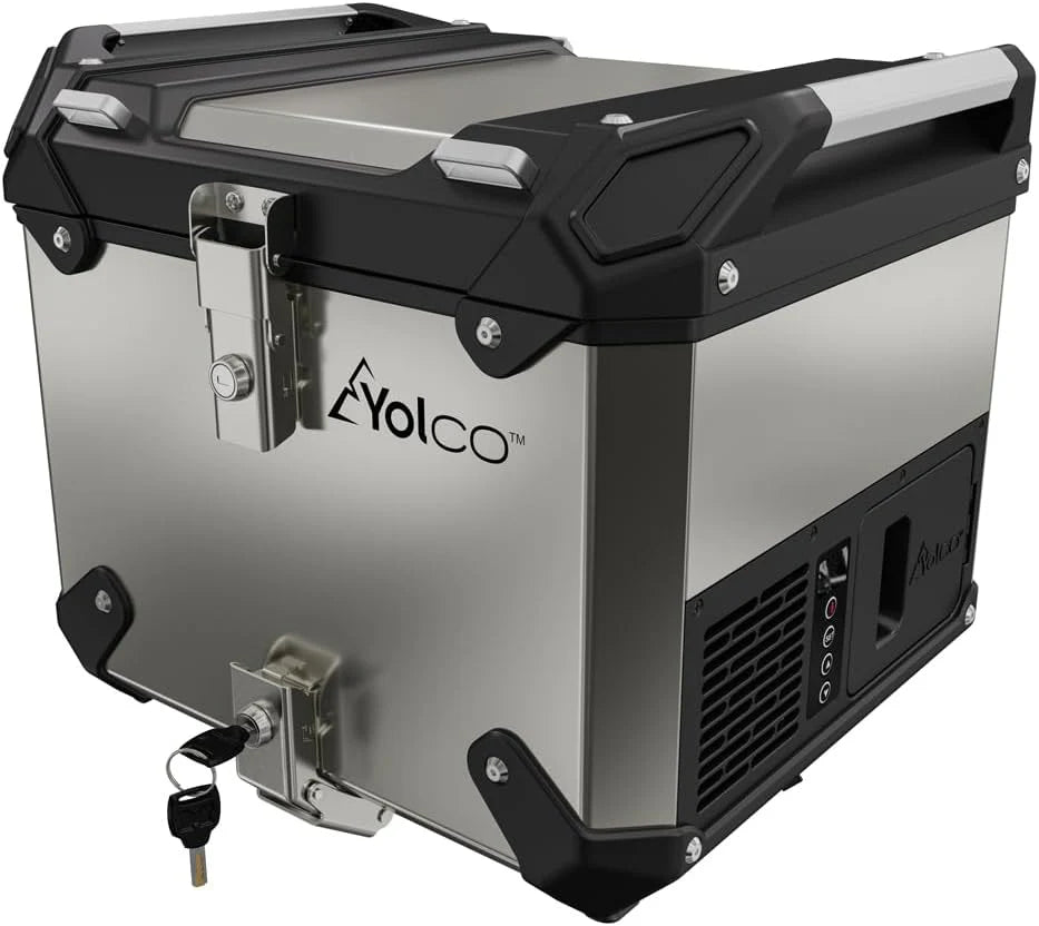 Yolco MCX17 Silver motocyklowa lodówka turystyczna Top Case – 17 l kompresorowa lodówka, -20°C, sterowanie za pomocą aplikacji, 12/24 V i 230 V