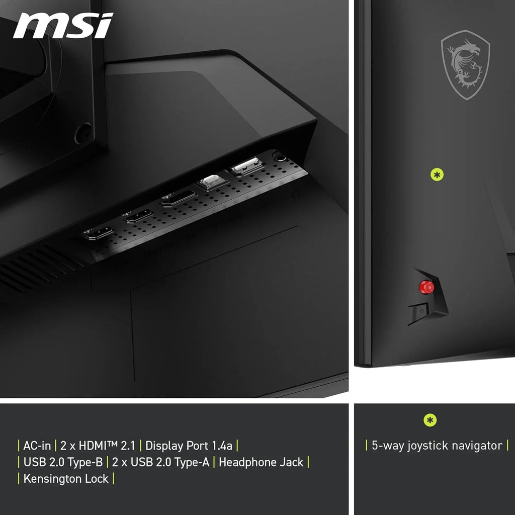 MSI MAG 272URDF E16 Gaming Display 27'' UHD - Szybki panel IPS 3840 x 2160, 0,5 ms, DisplayHDR 400, AI Vision, tryb podwójny, HDMI 2.1, DP 1.4a, nachylenie i regulacja wysokości, czarny