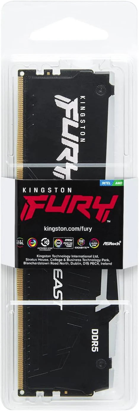 DDR5 64GB KIT 2x32GB PC 6000 Kingston FURY Beast RGB EX KF560C36BBEAK2-64