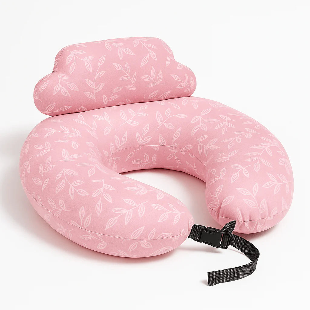 Adjustable Nursing Pillow with C-Shaped Design With Waist Strap