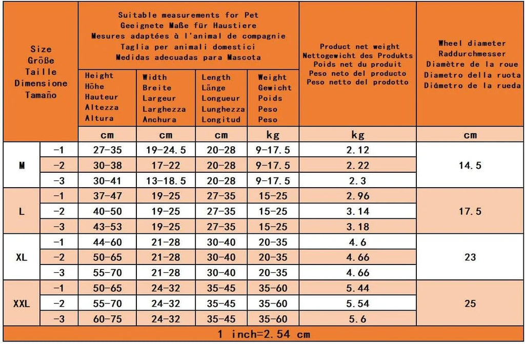 Regulowany Psa Wózek Inwalidzki,Wózek Zwierząt,Trening Rehabilitacyjny Psów Niepełnosprawnych Słabych Tylnych,Pasować Wysokości Zwierzęcia 55-70cm,Szerokość 24-32cm,Długość 35-45cm,XXL-2