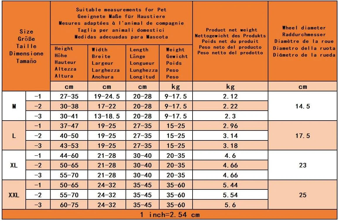 Regulowany Psa Wózek Inwalidzki,Wózek Zwierząt,Trening Rehabilitacyjny Psów Niepełnosprawnych Słabych Tylnych,Pasować Wysokości Zwierzęcia 55-70cm,Szerokość 24-32cm,Długość 35-45cm,XXL-2